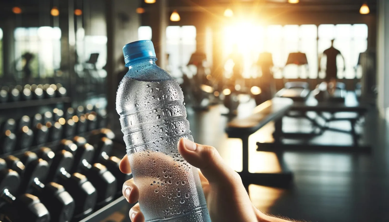Water is goed tijdens het droogtrainen mannen