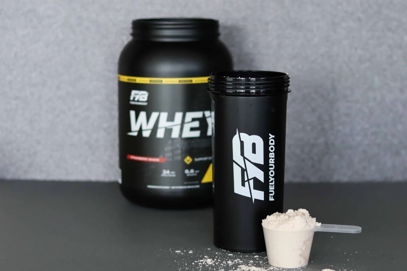 Whey Eiwitpoeder met Fuelyourbody Shake beker